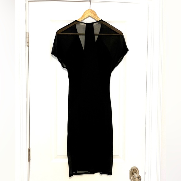 Sheer panel stretchy Helmut Lang black dress - size small - Picture 2 of 3